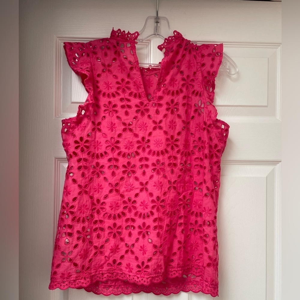J Crew eyelet sleeveless top women’s size S - Picture 4 of 5